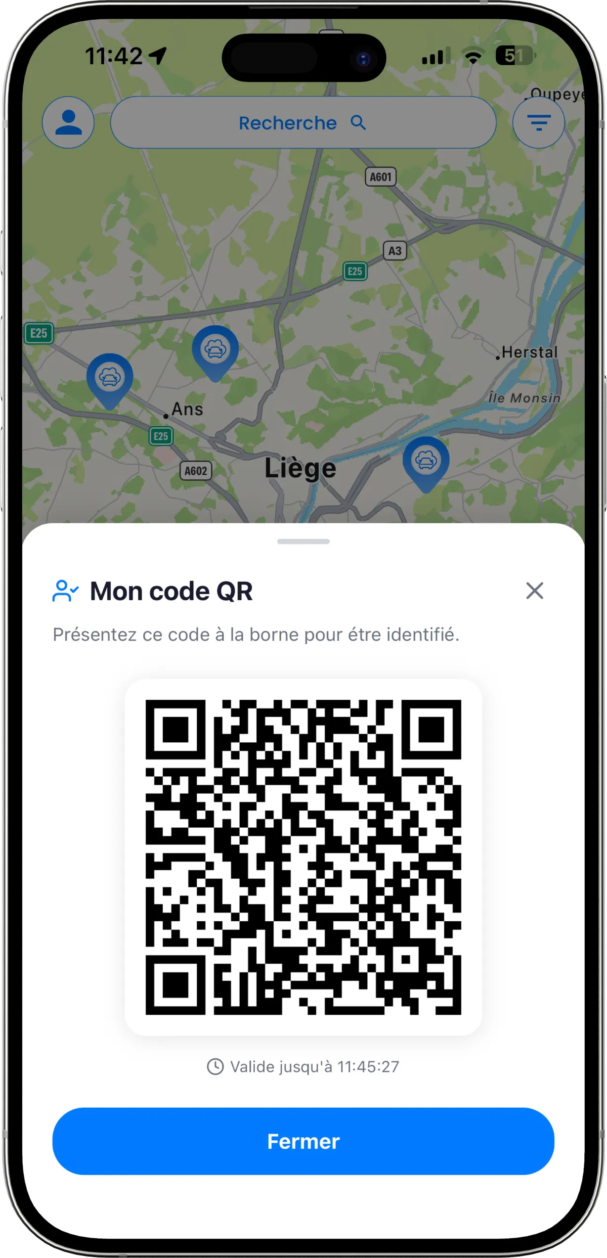 Identifiez-vous sur place